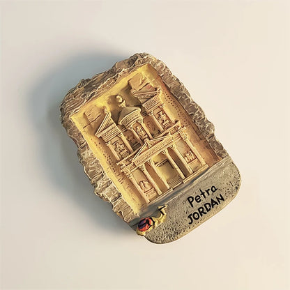Petra 3D Resin Fridge Magnet – Jordanian Tourism Souvenir, Stereoscopic Decor