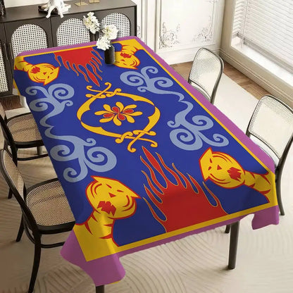 Flying Carpet Aladdin Rectangle Tablecloth - Waterproof, Easy Clean For Home Dinners, Parties & Outdoor Picnics