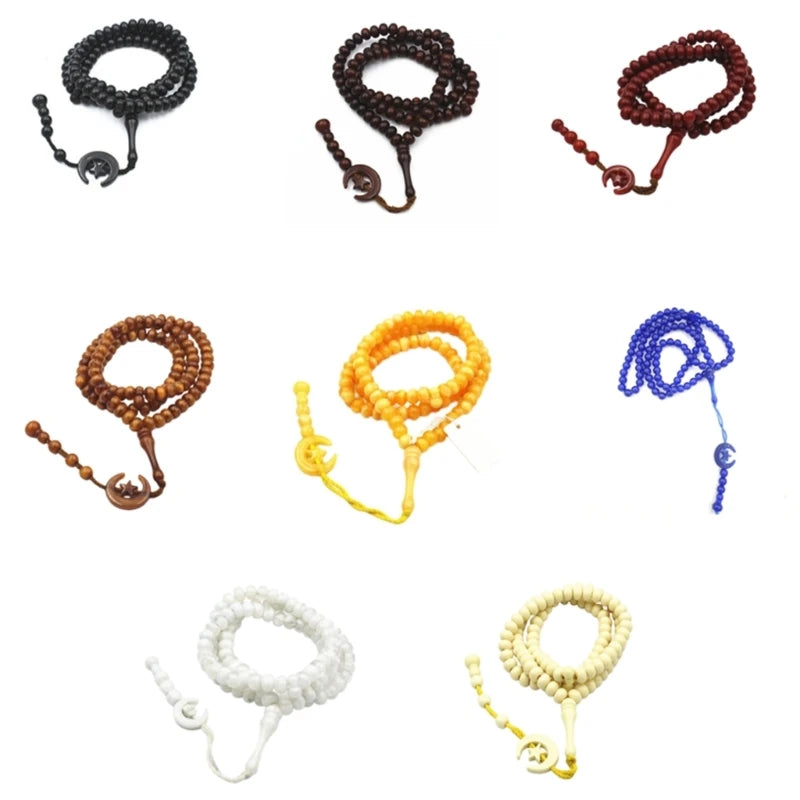 G7NC Tasbih Prayer Beads Wrap Bracelets Tasbih Prayer 99 Worry Beads Misbaha Beads