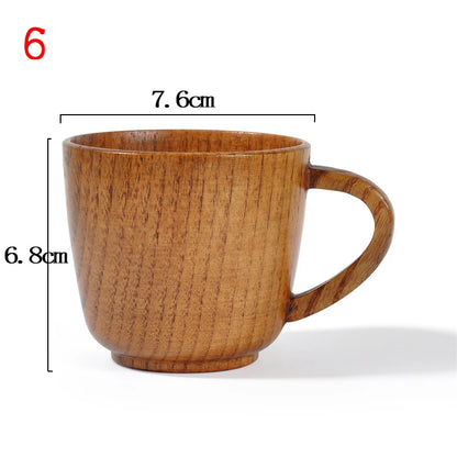 Handmade Spruce Wood Cups – Natural Big Belly Mug for Tea, Coffee & Milk