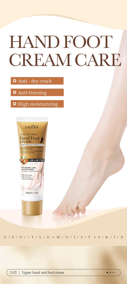 SADOER Shea Butter Foot Cream Moisturizing Anti Wrinkles Anti-Drying Heel Repair Removal Dead Skin Hands and Feet Skin Care