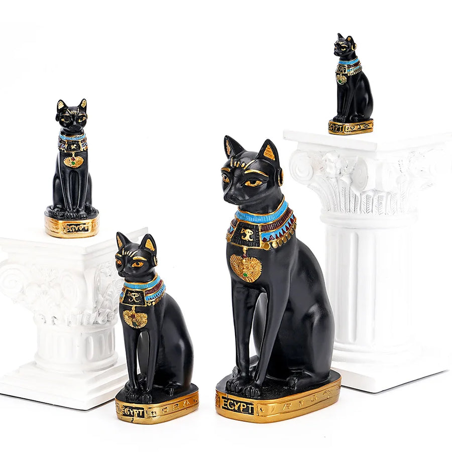Bastet Resin Ornament – Handcrafted Egyptian Cat Guardian, Museum-Style Decor