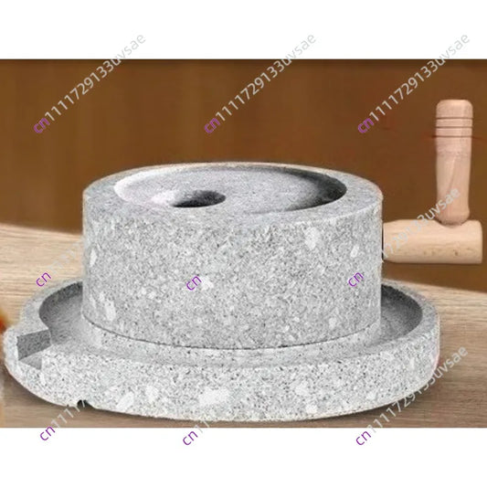 Flour mill mannul stone crusher bean juice mill stone rice grinder grain grinding machine soya milk machine With wooden frame