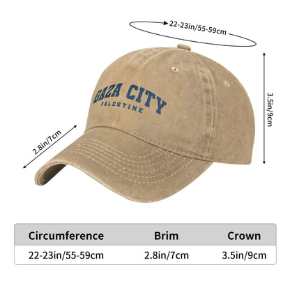 Gaza Palestine Urban Sun Baseball Cap  Street Style Couple Women Washed Trucker Hat Hot Sale Sports Baseball Caps Birthday Gift