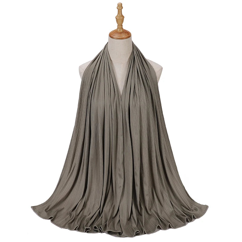 The Knitted Jersey Pleated Hijab – Soft Drapes, Effortless Style