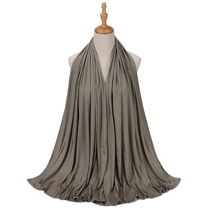 The Knitted Jersey Pleated Hijab – Soft Drapes, Effortless Style