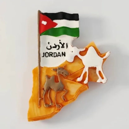 Jordan Fridge Magnets – Hashemite Kingdom & Petra Travel Souvenir, Wedding Gift