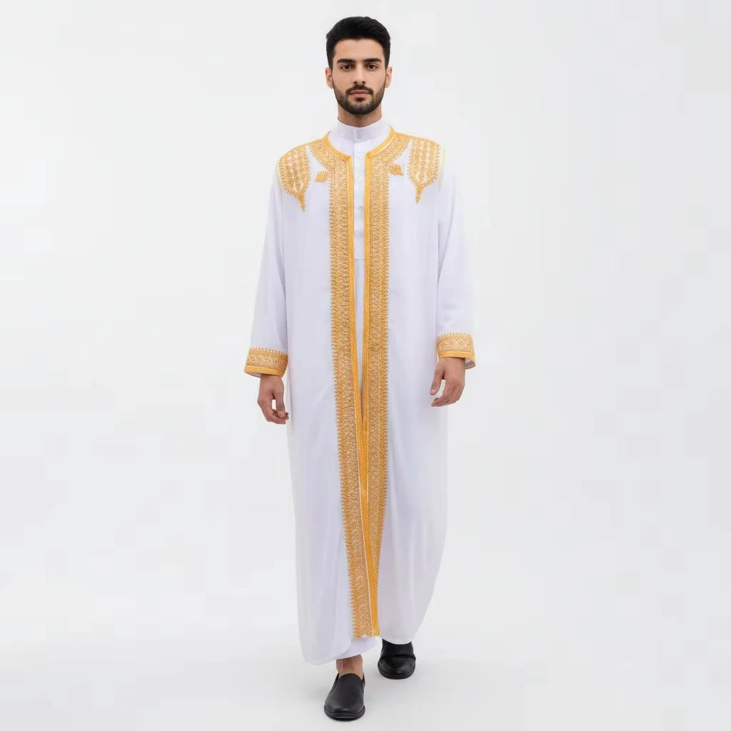 Men's Muslim Clothing Modest Fashion Abaya Thobes  for Muslim Men Modesty Dress Code Islamic Wear for Men