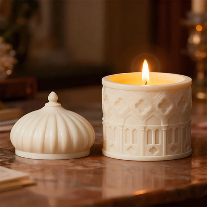 S0242 Novidades Islamic Style Storage Jar Resina Molde Jewelry Trinket Container Vase Box Candle Pot Mold with Lid for DIY Craft