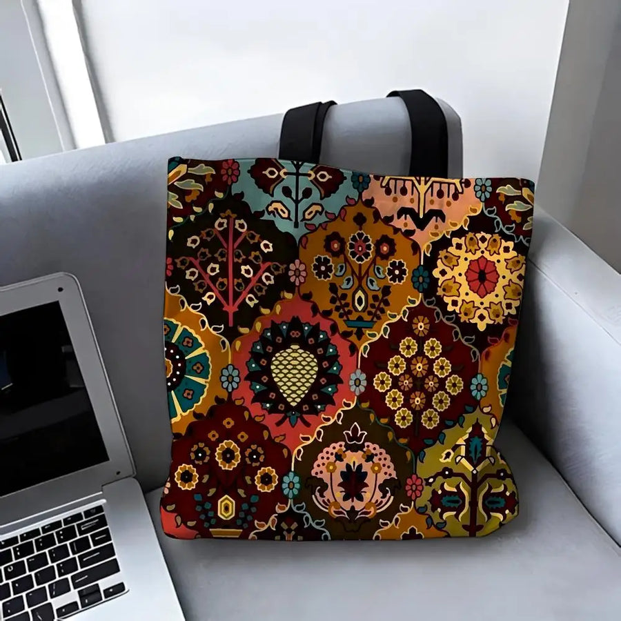 Persian Gardens – Classical Art Pattern Canvas Shoulder Tote