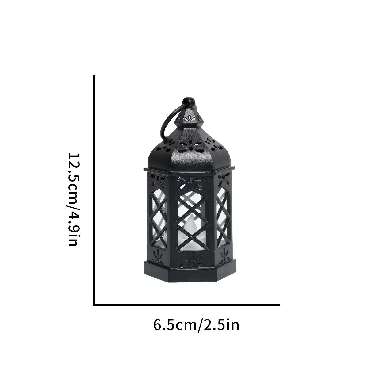 Retro Desktop Lamp Atmosphere Decoration Creative Gift Hexagonal Wind Candle Led Wind Lamp Portable Small Horse Lamp.