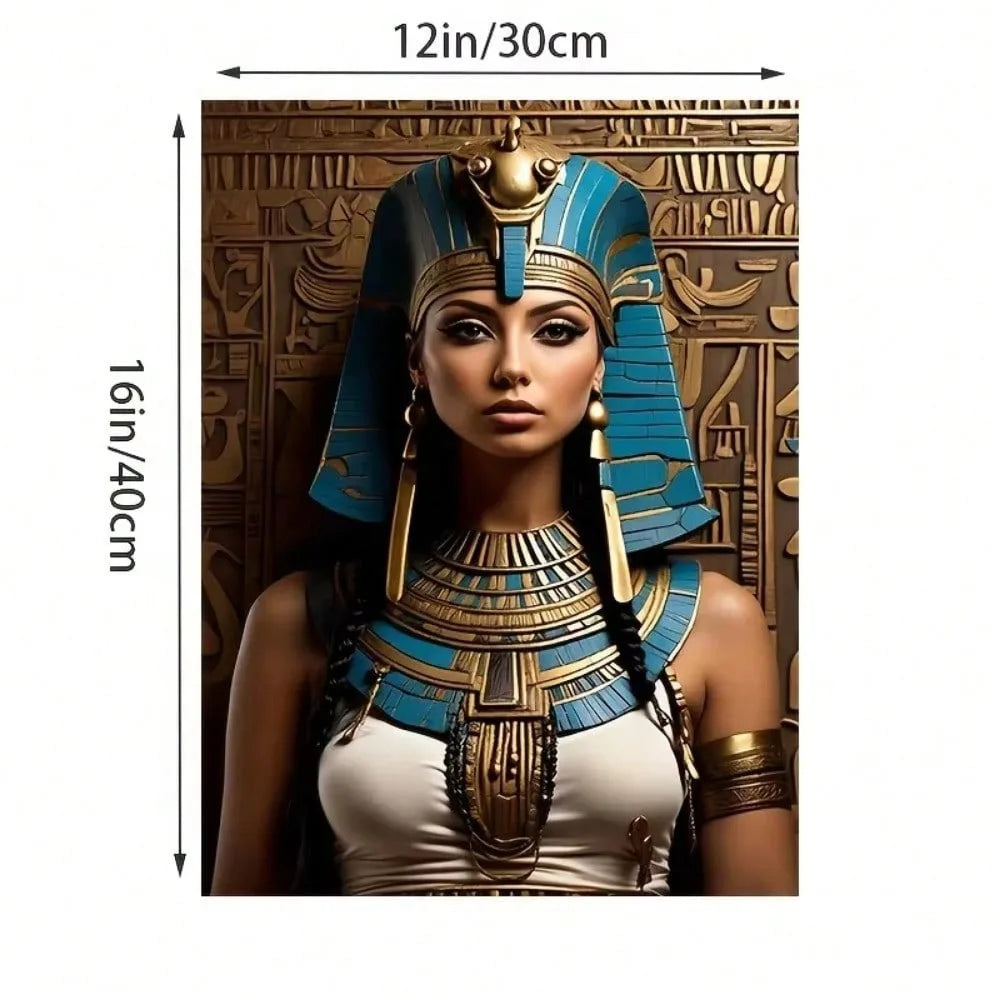 1pc "Egyptian Goddess" Retro Decor: 12x16" Tinplate! Frameless Metal Pendant, Waterproof Home Office Gift | Local Delivery