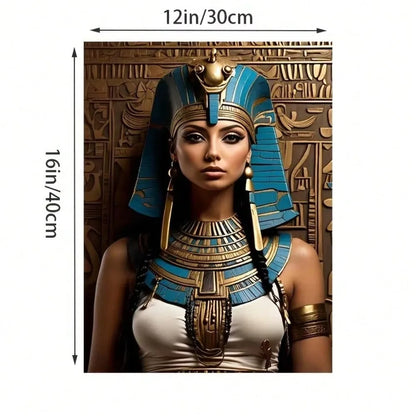 1pc "Egyptian Goddess" Retro Decor: 12x16" Tinplate! Frameless Metal Pendant, Waterproof Home Office Gift | Local Delivery
