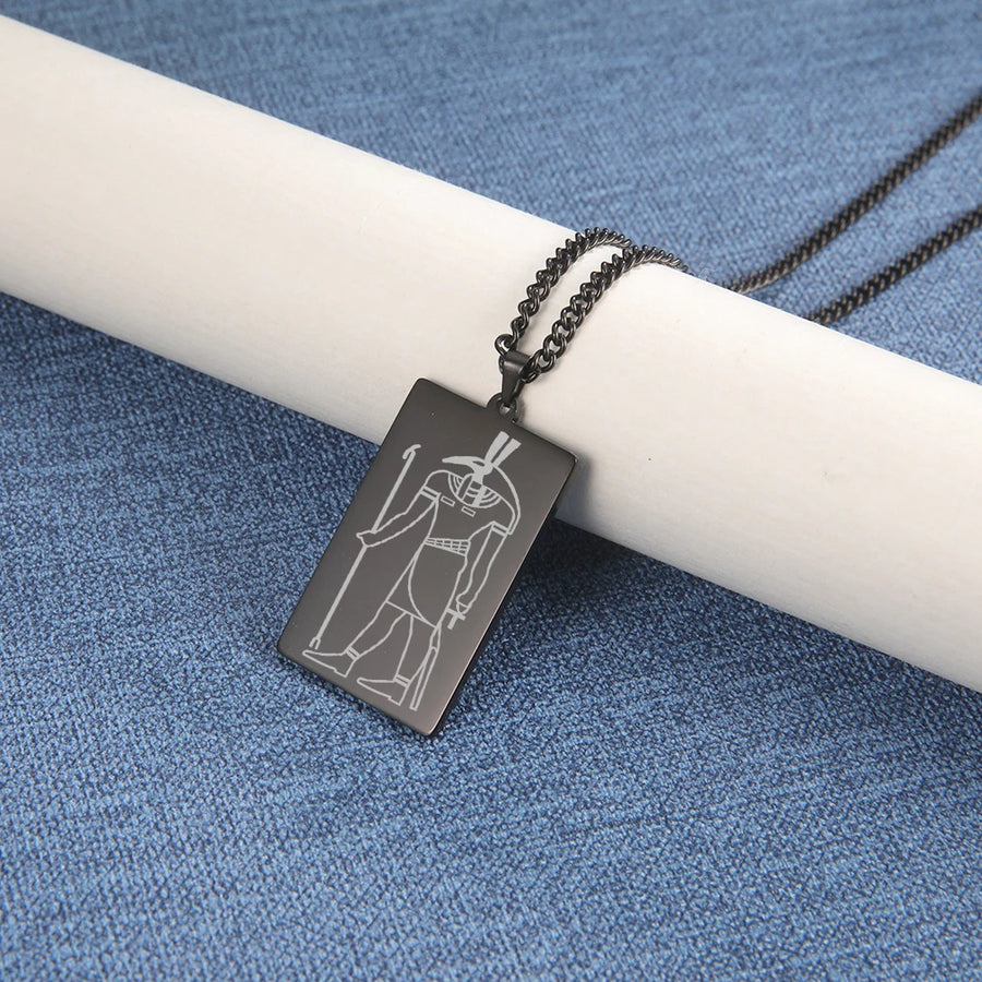 Ancient Egyptian Heritage Pendant – Stainless Steel Necklace of the Pharaohs