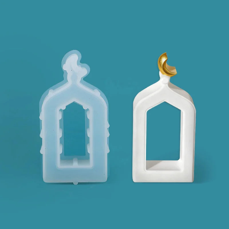 Ramadan Silicone Mold DIY Handmade Craft Eid Gift Home Table Ornament Muslim Party Decoration Supplies Gypsum Cement Candle Mold