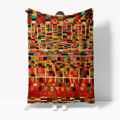 The Berber Kilim – Colorful Moroccan Wool Geometric Area Rug