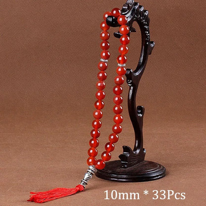 10mm Green Malachite Stone Bracelets Tassel Pendant 33 Prayer Beads Islamic Muslim Tasbih Allah Mohammed Rosary For Women Men