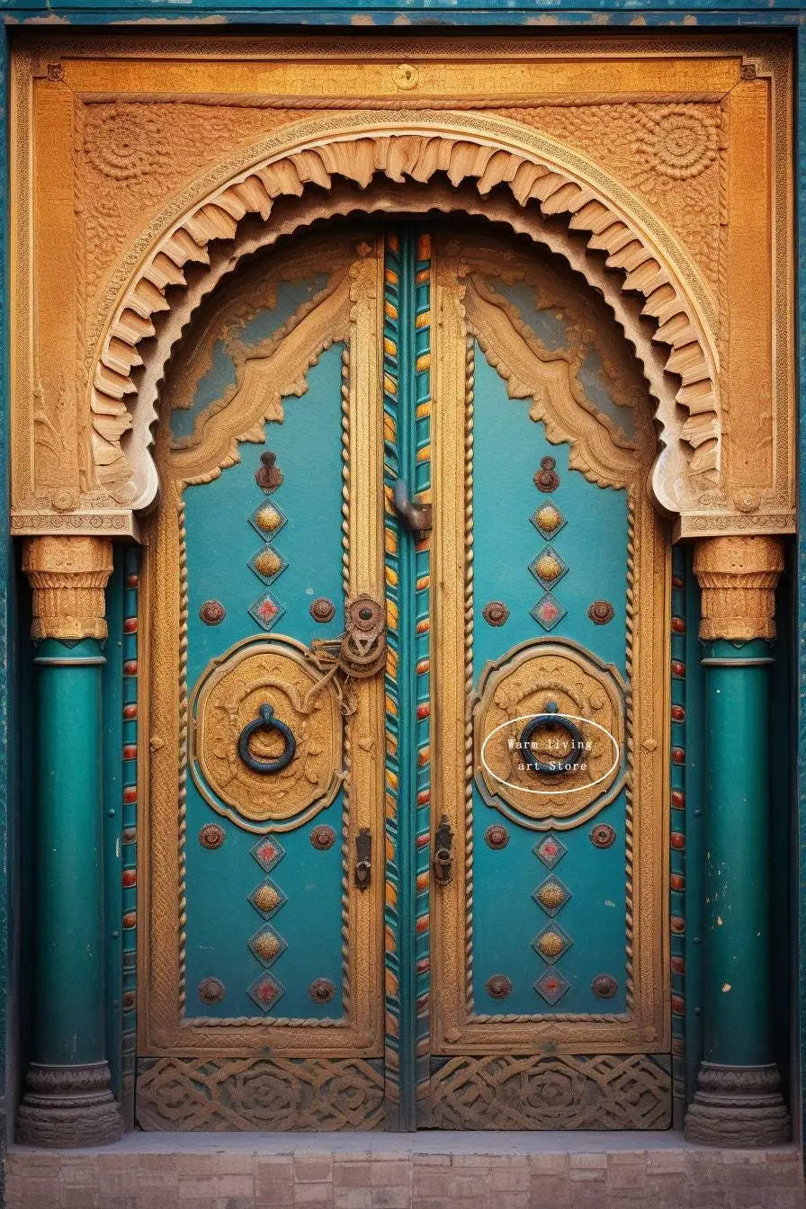 The Moroccan Door – Arabic Architecture Canvas Wall Art
