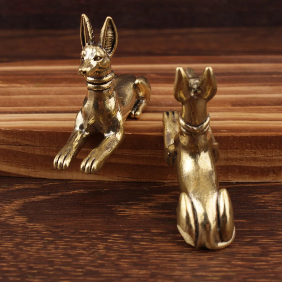 Brass Pharaoh Hound Statue – Exquisite Egyptian Decorative Art for Home & Office