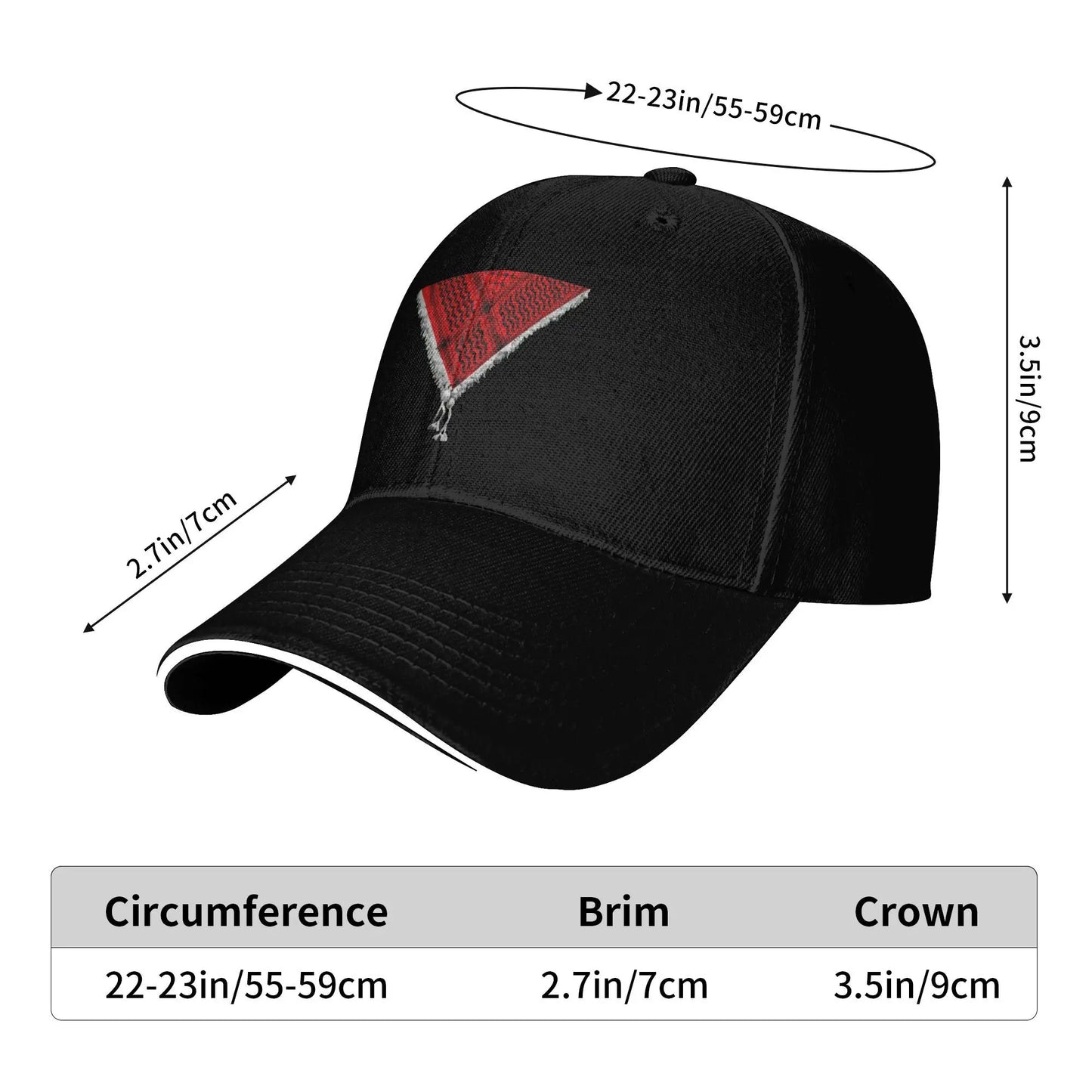Summer Casual Baseball Cap Palestine The Red Triangle Running Hippie Trucker Hat For Female Male Breathable Funny Baseball Caps