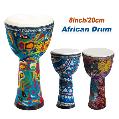 8 inch African  Large 8 Hand Drum PVC Drum Body Lightweight Hand Drum Percussion Bongo suitable for Adult Beginners