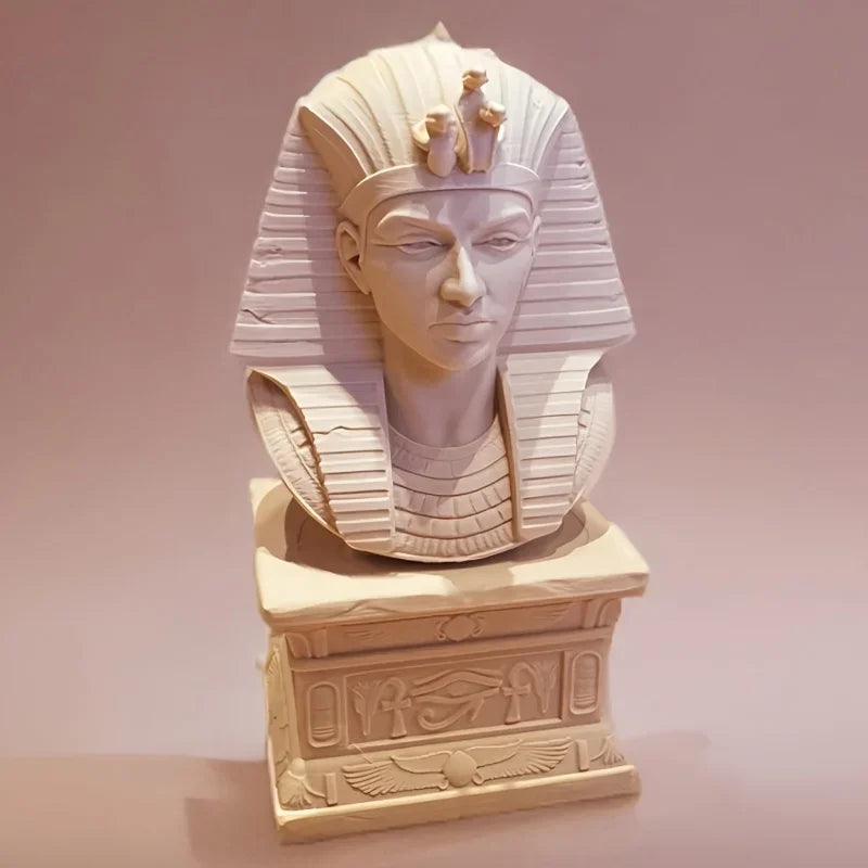 Tutankhamun Bust Statue – Nemes Headdress & Eye of Horus, Home & Garden Decor
