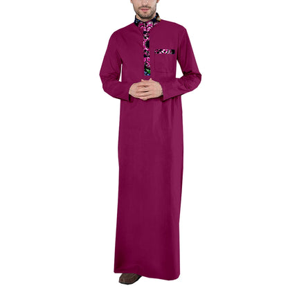 2026 Spring New Men's Jubba Thobe AFRIPRIDE Tailor Made Full Sleeves Single Breasted 100% Cotton Jubba Thobe for Men A1914001