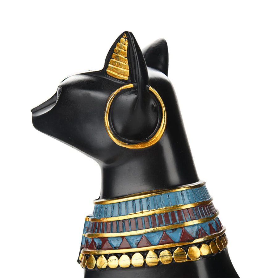 Egyptian Cat Resin Figurine – Handcrafted Bastet Ornament for Home & Gift