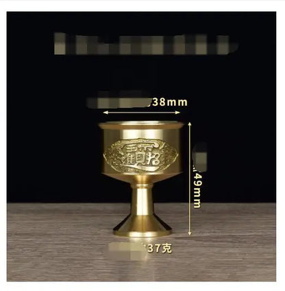 The Brass Vessel – Handcrafted Golden Offering Bowl