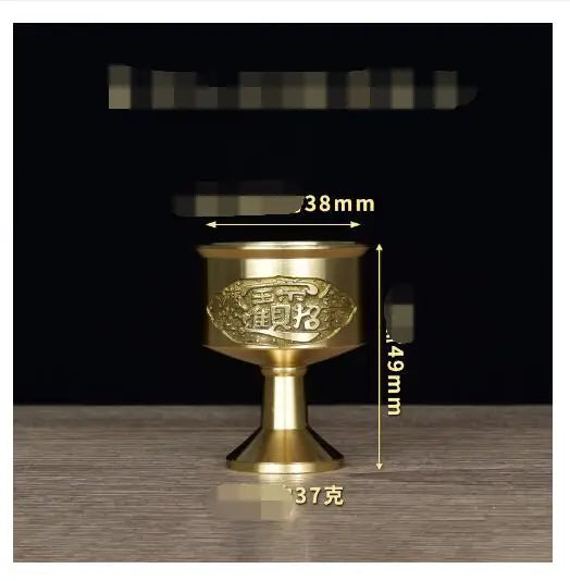 The Brass Vessel – Handcrafted Golden Offering Bowl