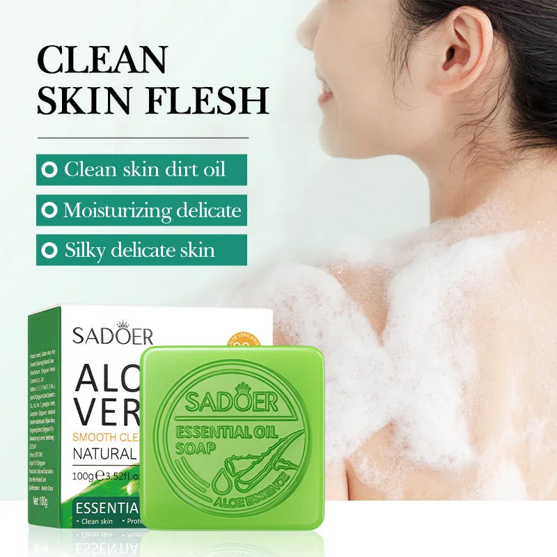 The Aloe Smooth – Handmade Essential Oil Cleansing Soap (100g)