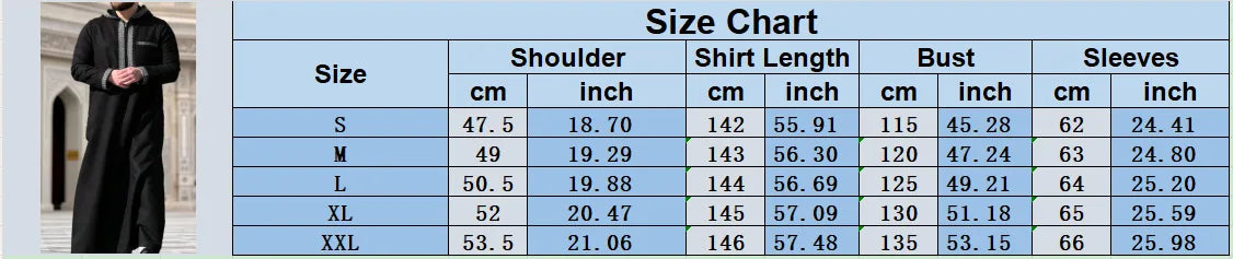 Men Robe Jubba Thobe Eid Muslim Abaya Hooded Dishdasha Islamic Embroidery Dubai Abayas Ramadan Morocco Male Prayer Kaftan 2026