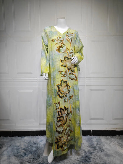 Flowers of Light – The Sequined Eid Djellaba for the Muslim Woman in America