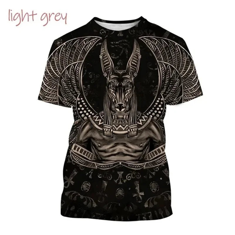 Horus Eye & Pharaoh 3D T-Shirt – Unisex Egyptian Streetwear Summer Tee