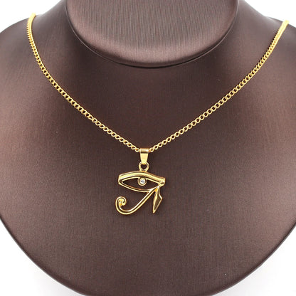 Horus Eye & Eagle Head Pendant – Egyptian Guardian Necklace for Men & Women