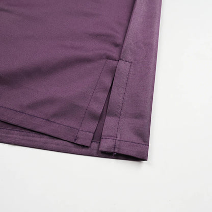 H&D Men Casual Loose Kaftan Muslim Thobe Jubba Dishdasha Thawb Dress 3PCS Agbada Set Arab Purple Color Embroidered Robe New 2026
