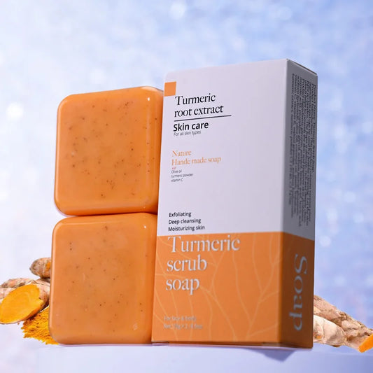 The Golden Polish – Turmeric & Kojic Acid Solid Face & Body Scrub Soap