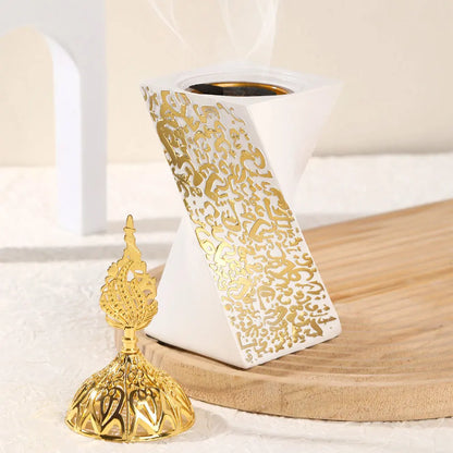 Resin Aromatherapy Stove Luxury Ramadan Decor Rotating Square Craft - Muslim Style Bakhoor Burner & Aromatherapy Diffuser