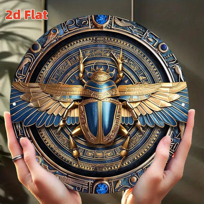 Egyptian 2D Metal Wall Art – Indoor & Outdoor Decor, Exquisite Pharaoh Detail