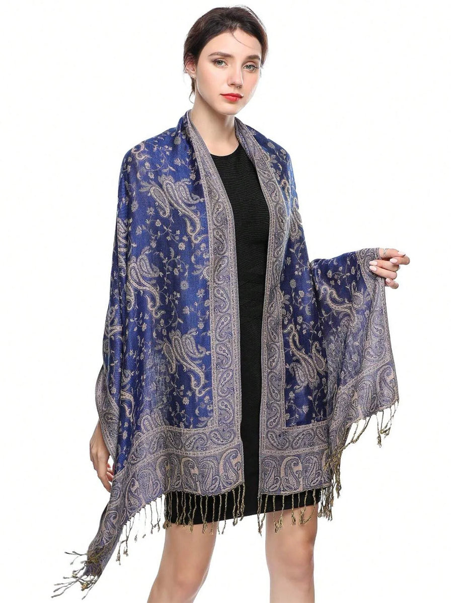 The Pashmina Veil – Long Cashmere Hijab Shawl for the Muslim Woman