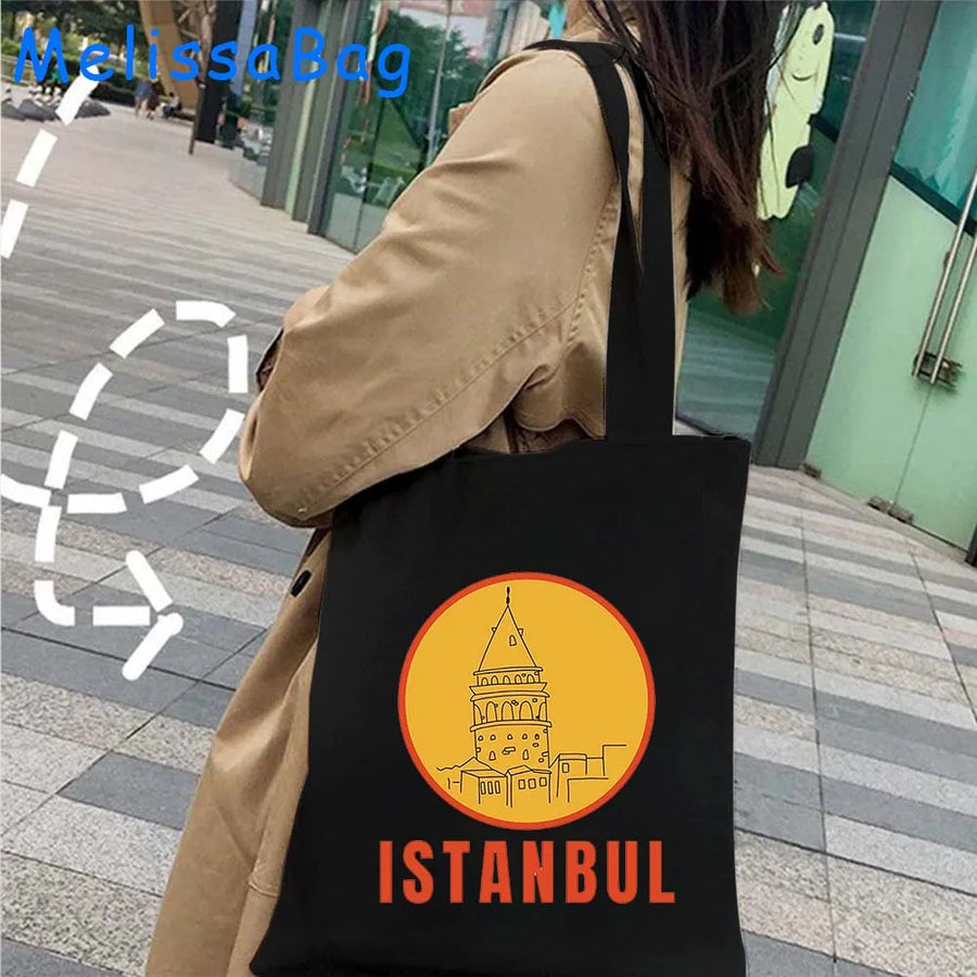 Istanbul in Watercolor – Sultan Ahmed & Galata Skyline Tote