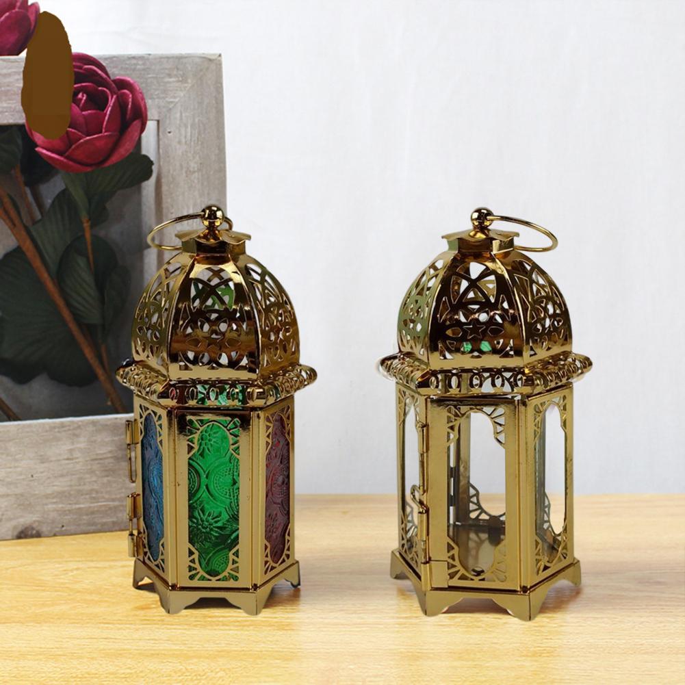 Moroccan European Wind Candlestick Lamp Stand Candle Holder Candlestick Desktop Candlelight Decoration Living Room Tealight