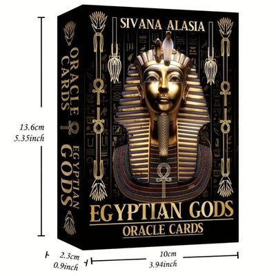Egyptian Gods Oracle Deck – Papyrus Art Style Cards for Meditation & Guidance