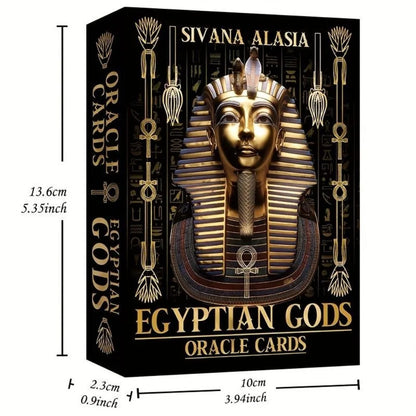 Egyptian Gods Oracle Deck – Papyrus Art Style Cards for Meditation & Guidance