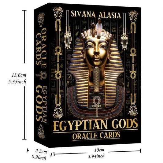 Egyptian Gods Oracle Deck – Papyrus Art Style Cards for Meditation & Guidance