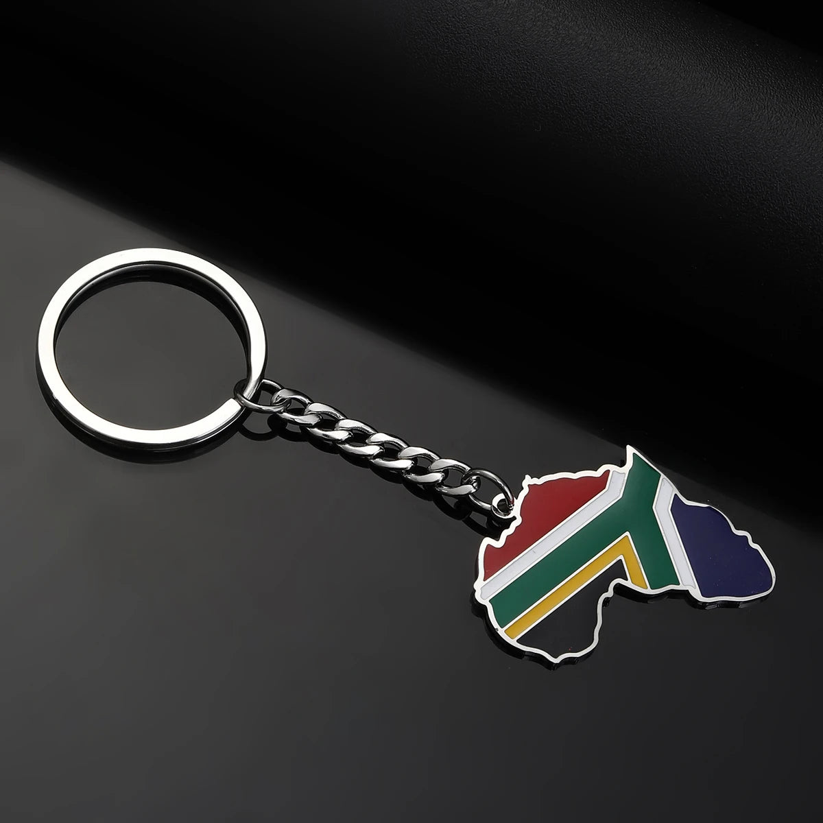 Africa Map Keychain – Stainless Steel Hip-Hop Jewelry, Morocco to South Africa