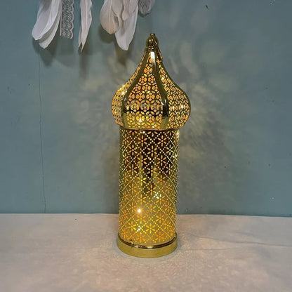 Morocco Festival Lights Metal LED Wind Lantern Ramadan Decorations for Home DIY Hanging Ornaments Muslim Islam Party Decor Gifts