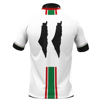 Fashion Palestine Flag Football T Shirts Trend Summer Short Sleeve National Emblem 3D Printed Sports Tees Loose Breathable Tops