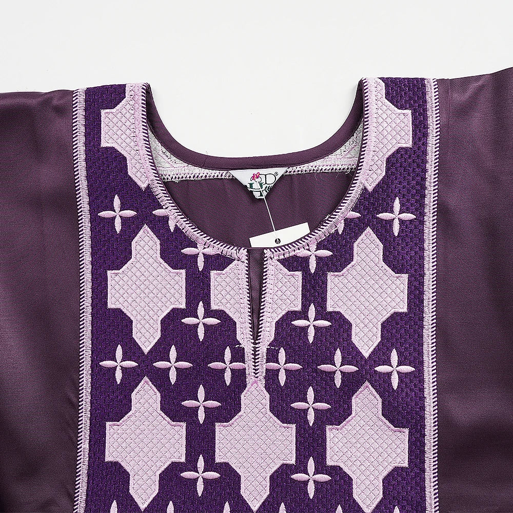 H&D Men Casual Loose Kaftan Muslim Thobe Jubba Dishdasha Thawb Dress 3PCS Agbada Set Arab Purple Color Embroidered Robe New 2026