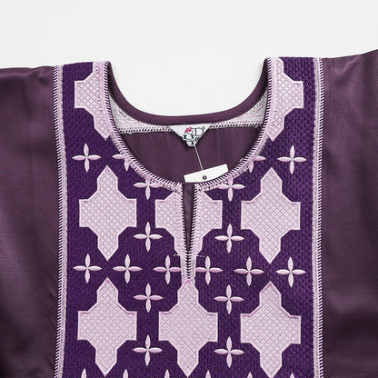 H&D Men Casual Loose Kaftan Muslim Thobe Jubba Dishdasha Thawb Dress 3PCS Agbada Set Arab Purple Color Embroidered Robe New 2026